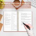 Beautiful Daily Planner Undated - to Do List Notebook with Hourly Schedules, 5.9"X 8.6", Aesthetic Planner Organize Tasks and Appointments,A5