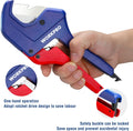 WORKPRO Ratchet PVC Pipe Cutter, Up to 1-5/8", Plastic Pipe and Tubing Cutter for PEX, PVC, PPR, and Plastic Hoses, High-quality Aluminum