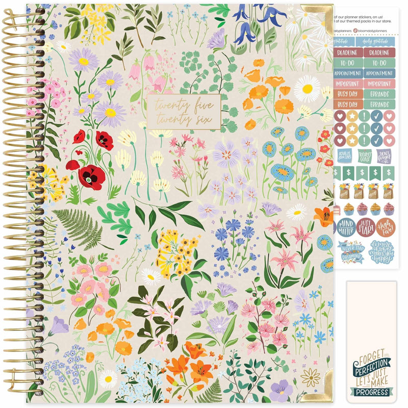 Bloom Daily Planners HARDCOVER 2025-2026 (8.5" X 11") Academic Year Day Planner (July 2025 - July 2026) - Task Goal Organizer - Monthly & Weekly