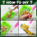 Labeol Arts and Crafts for Kids Ages 8-12 - Creat Your Own GEM Keychains-5D Diamond Art by Numbers GEM Art Kits for Kids Girls Toddler Crafts Age