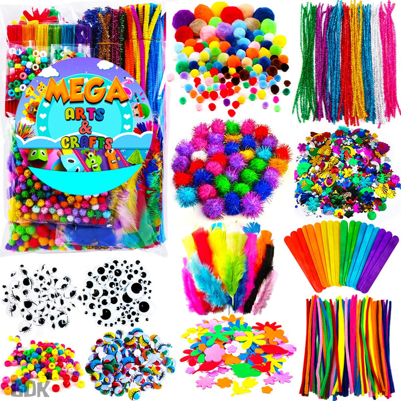 Goodyking Arts and Crafts Supplies for Kids - 1170Pcs+ Craft Art Supply Kit for Toddlers Kids Craft Supplies & Materials Age 4 5 6 7 8 9 - All in
