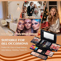 Professional Makeup Kit for Women Girl Full Kit with Mirror 60 Colors All in One Make up Gift Set Included Eyeshadow,Blusher,Highlighter,Compact