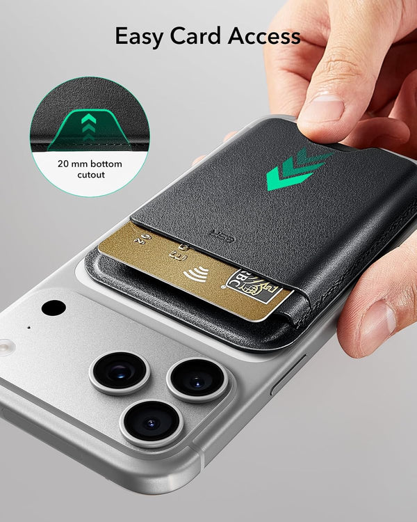 ESR for Magsafe Wallet, Iphone Wallet with 5-Card Holder, Secure-Grip Finger Loop, Magnetic Card Holder for Iphone 15/14/13/12 Series, Not for
