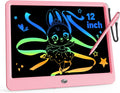 KOKODI 12 Inch LCD Writing Tablet with Anti-Lost Stylus, Erasable Doodle Board Colorful Toddler Drawing Pad, Car Travel School Games Toys for 3 4