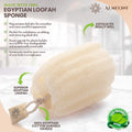 Almooni Egyptian Loofah Exfoliating Body Scrubber, Natural Real Egyptian Shower Loofah Sponge Body Scrubber for Women and Men, for Body and Face