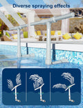 Pool Fountain above and Inground Pools, Adjustable Pool Waterfall with Dual Spray Sprinklers, Outdoor Pool Accessories for Relaxation and Cooling,