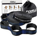 Foxelli XL Hammock Straps - Extra Long 20FT Heavy Duty No-Stretch Suspension System, 40+2 Loops, 2000 LBS Capacity, for Indoor/Outdoor Use â Set