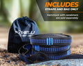Foxelli XL Hammock Straps - Extra Long 20FT Heavy Duty No-Stretch Suspension System, 40+2 Loops, 2000 LBS Capacity, for Indoor/Outdoor Use â Set