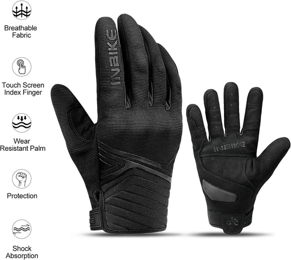 INBIKE Breathable Mesh Motorcycle Gloves Touchscreen with TPR Palm Pad Hard Knuckles