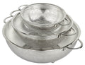 3-Piece Stainless Steel Mesh Micro-Perforated Strainer Colander Set (1-Quart, 2.5-Quart and 4.5-Quart)