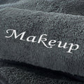 Cosy Family 10 Pack Makeup Remover Wash Cloths - Soft Microfiber Fingertip Facial Cleansing Cloths for Hand and Make Up, 12 X 12 In, Black Grey