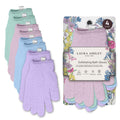 Laura Ashley Exfoliating Gloves Body Scrubber 8Pcs, 4 Pairs Women'S Exfoliating Body Scrubber for Bath and Shower