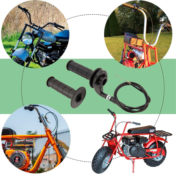 Throttle Handle Grips and Cable for ATV Quad Pit / Dirt Bike Baja Mini Bike Mb165 Mb200 196Cc 200Cc Doodlebug Bike Fit for 22Mm Bar by TOPEMAI