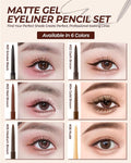 Medium Brown Eyeliner Pencil Retractable Gel Eyeliner Pencil Built in Sharpener Waterproof Smudge Proof Waterline Eye Liner Pencil Smooth Creamy