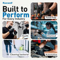 Raxwell Heavy Duty Disposable Gloves Latex Free | 6.5 Mil Black Nitrile Gloves X-Large | 100 Count Powder Free & Chemical Resistant | Food Grade,