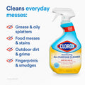 Clorox Disinfecting Multi-Purpose Cleaner Starter Kit, Household Essentials, One Reusable Spray Bottle plus 2 Refills