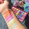 Barbie 35-Well Shadow Palette, Shimmery and Opaque Colors, Pigmented Blendable, 8 Application Brushes Ages 8+, Perfect for Parties, Sleepovers &