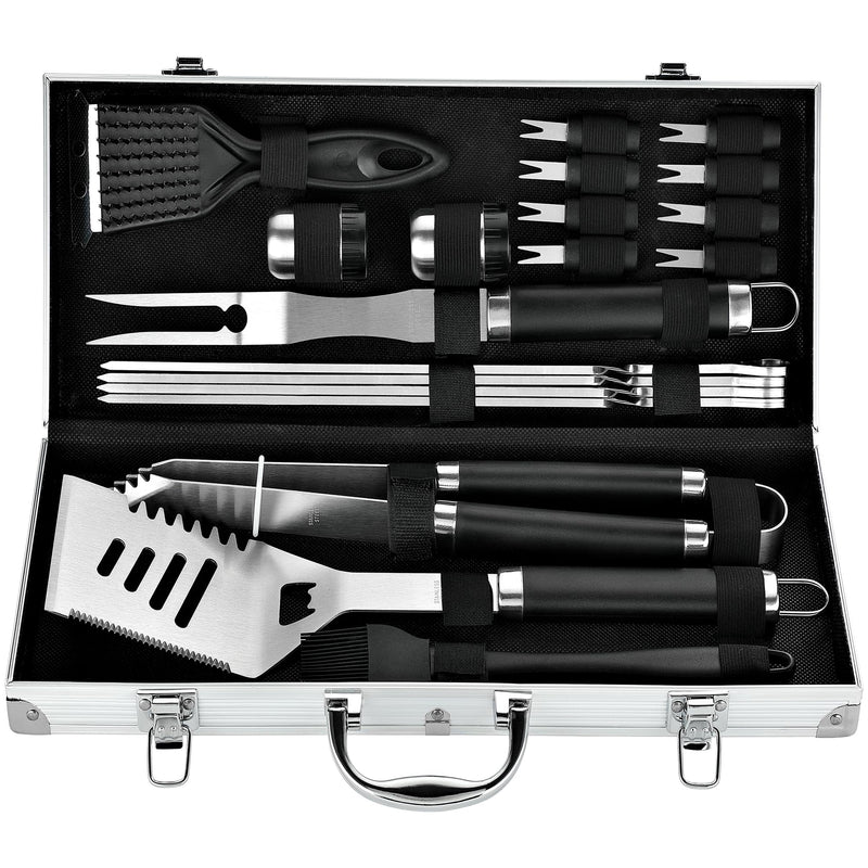 ROMANTICIST 20Pc Heavy Duty BBQ Grill Tool Set in Case - the Very Best Grill Gift for Father'S Day and Christmas - Professional BBQ Accessories