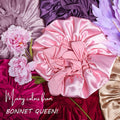 BONNET QUEEN Satin Bonnet Cool Breathable Single Layer Silk Bonnet for Sleeping Women Hair Bonnet Night Sleep Cap Scarf Wrap for Curly Hair with