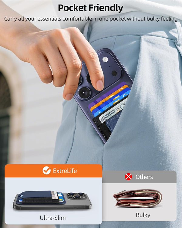 Upgraded for Magsafe Wallet, Strongest Magnetic Wallet, for Iphone Walle T Magsafe with 2 Card Slots, Magnetic Card Holder for Iphone