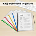 Staples 344890 Poly Zip Envelopes Letter Size Clear with Assorted Zippers 5/PK