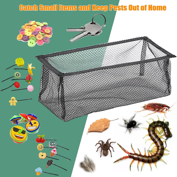 Sumnacon Floor Register Cover Trap 8 Pack Register Vent Traps for Home Floor, 4 X 10 Inch Floor Vent Screen Net Mesh Floor Register Cover for