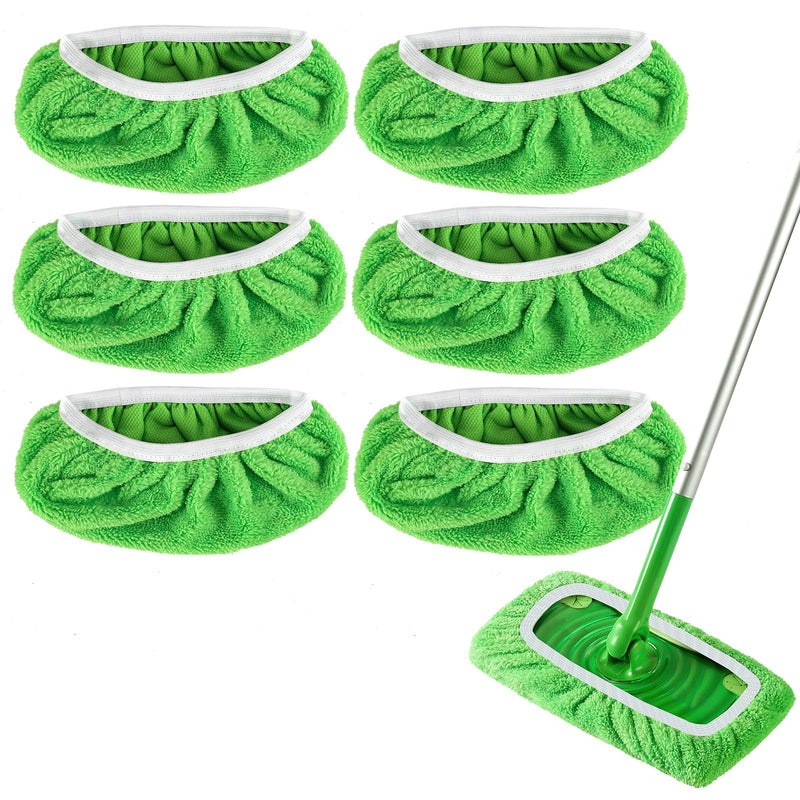 Reusable Wet Pads for Swiffer Sweeper Mop - Dry Sweeping Cloths & Wet Mopping Cloths for Household Cleaning - Washable Microfiber Pads for Mopping