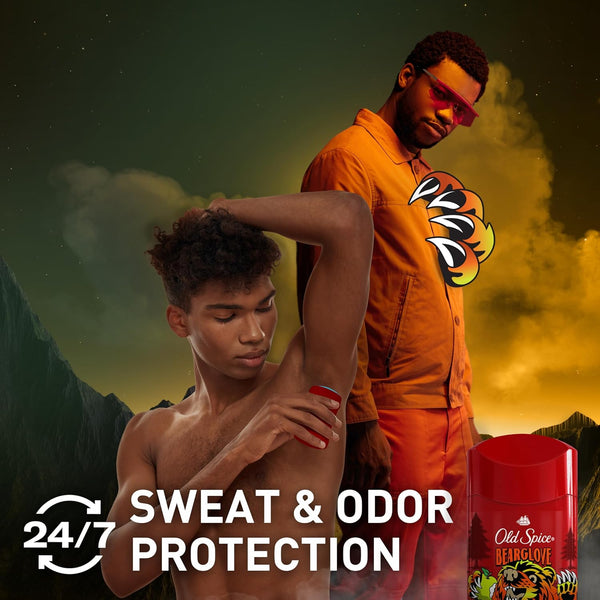 Old Spice Aluminum Free Deodorant for Men, 24/7 Odor Protection, 24/7 Freshness & Lasting Scent, Goes on Clear, Bearglove with Crisp Orchard
