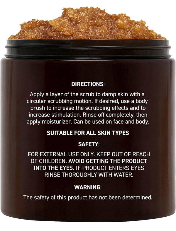 Brooklyn Botany Brown Sugar Body Scrub - Moisturizing and Exfoliating Body, Face, Hand, Foot Scrub - Fights Acne, Fine Lines & Wrinkles, Great