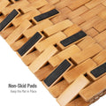 Mind Reader Bath Mat, Shower Mat, Bathtub Mat, Bathroom Accessory, Wood, Rayon from Bamboo, 23.5"L X 16.5"W X 0.4"H, Brown