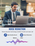 Bluetooth Headset V5.1, Wireless Headset with Battery Display Charging Case, Bluetooth Earpiece with Noise Canceling Mic for Driving, Office,