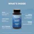 Host Defense Mycobenefits Sleep* Capsules - Rest Support for Healthy Sleep Quality - Calming Supplement with Magnesium, Lion'S Mane & GABA - Aids