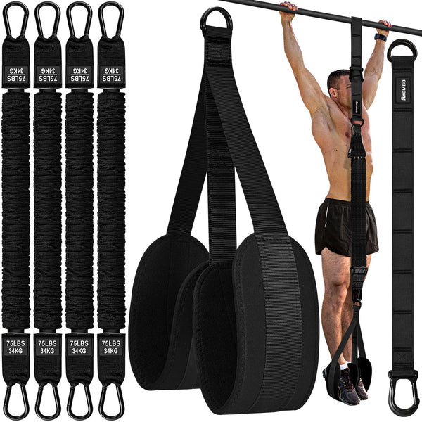 Adjustable Heavy Duty Pull up Assist Equipment with 4 Assistance Bands - Resistance Bands for Pull up Bar Workout - Home Gym Fitness Exercise
