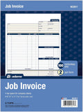 Adams Job Invoice Forms, 2-Part Carbonless, for Service and Repair Billing, 100 Individual Sets per Pack (NC2817), White, 8-1/2 X 11Inches