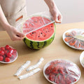 300Pcs Reusable Elastic Food Covers - Universal Stretchable Clear Adjustable Plastic Plate & Bowl Covers, Outdoor Fresh Keeping Bags, Kitchen