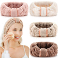 WILLBOND 4 Pack Microfiber Headbands Spa Facial Headbands Makeup Head Bands Elastic Terry Cloth Head Wrap for Women Girls Washing Face Makeup