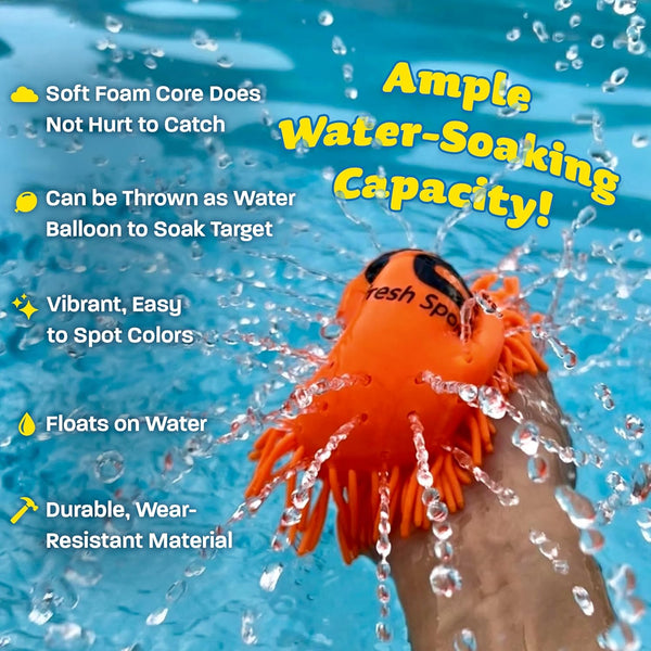 Water Flying Discs for Kids: Soft Sports Disc 2 Pack - Soaks the Target on Impact - Best Swimming Pool Toys & Beach Water Toys - Fun Toy Outdoor