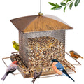 Bird Feeder, Heavy Duty Metal Bird Feeders for Outdoor Hanging, 3.5LB Large Capacity Wild Birdfeeder for Garden Yard outside Backyard