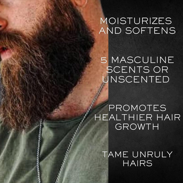 Bluebyrd Black Ops Oud Beard Oil for Men - Hydrates and Moisturizes for Beard Growth - Treats Dry Itchy Beards Large 2 Oz - Natural Formula Argan