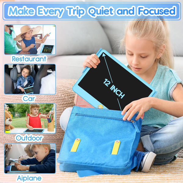 LCD Writing Tablet for Kids 12 Inch, Toys for Boys Girls Drawing Pad for 3 4 5 6 7 Year Old Kids Toys, Toddler Erasable Doodle Board Travel
