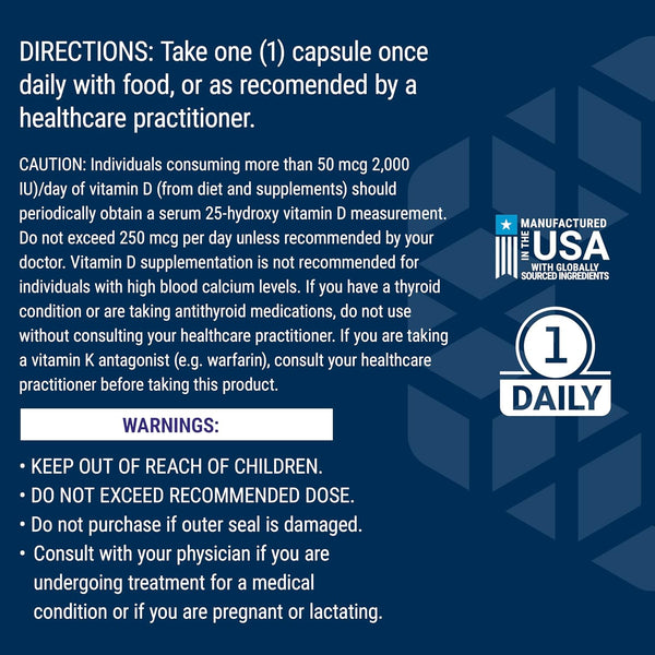 Life Extension Vitamins D and K with SeaIodine Bone Brain Thyroid Arterial Support Non GMO Once Daily Gluten Free, 60 Count 60 Count (Pack of 1)