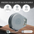 Retractable Clothesline Heavy Duty Retracting Clothes Line Outdoor and Indoor with Durable ABS Shell and 38 Feet Extruded PVC Line,With Lock to
