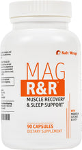 Saltwrap Mag R&R - Nighttime Muscle Cramps Support, Natural Sleep Support for Adults with Magnesium Glycinate for Muscle Spasm and Leg Cramps