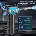 Compressed Air Duster-Cordless Air Blower-Electric Air Duster for Cleaning Keyboard Pc-Air Cleaning Kit-3 Speed Duster Cleaner with Led-Light-No