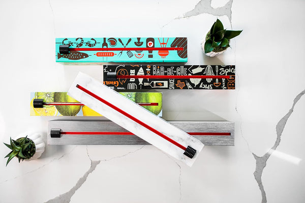 Chicwrap BBQ Tools Refillable Foil Dispenser - Includes 12"X 30' Roll of Professional Aluminum Foil - Reusable Dispenser W/Slide Cutter - Ideal