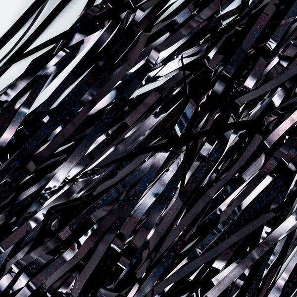 Black Tinsel Curtain Party Backdrop - GREATRIL Party Streamers Backdrop Foil Fringe Curtains for Birthdays/Wizard Halloween Decorations - 1M X
