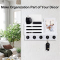 Key Holder for Wall â Decorative Wooden Mail Holder and Key Shelf with Mounting Hardware, Installation Guide â Paulownia Wood with 5 Metal Key