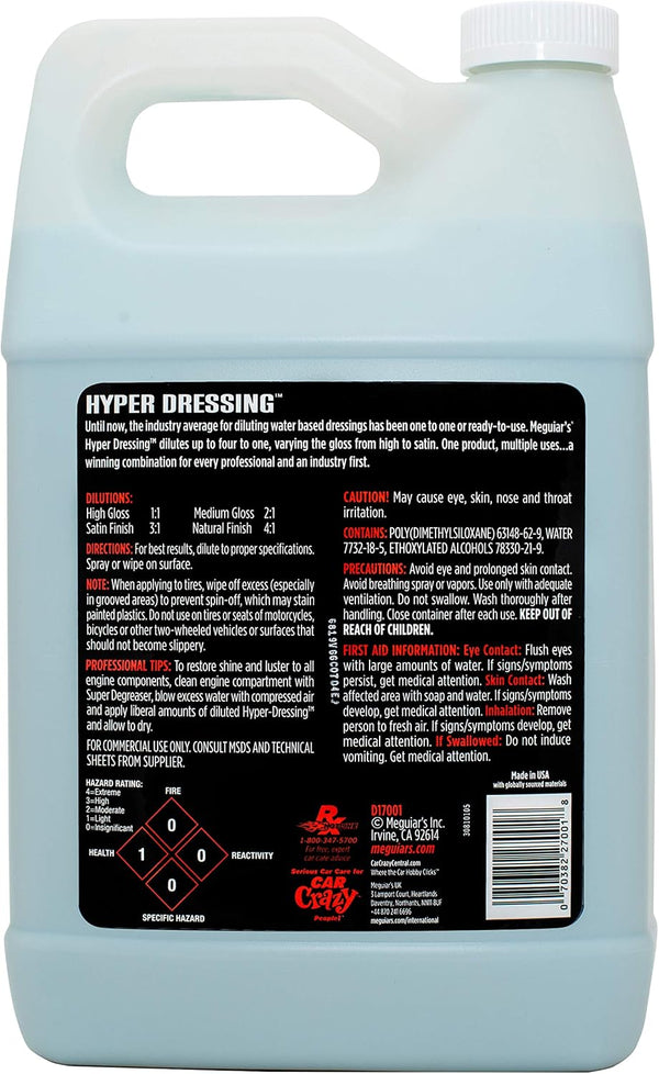 Meguiar'S D17001 Hyper Dressing - 1 Gallon â Give Your CarâS Trim Pieces the Best Shine & Gloss