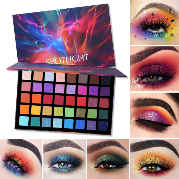 UCANBE Spotlight Eyeshadow Palette Professional 40 Color Eye Shadow Matte Shimmer Makeup Pallet Highly Pigmented Colorful Powder Long Lasting