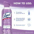 Lysol Air Sanitizer Spray, for Air Sanitization and Odor Elimination, Lavender Sky Scent, 10 Fl. Oz (Pack of 3)